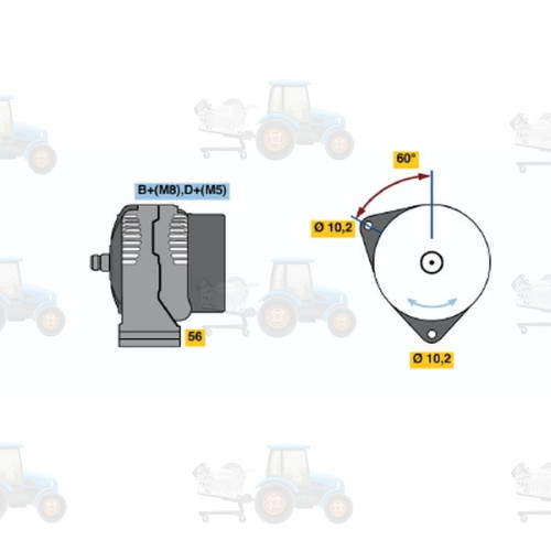 Alternator BOSCH - 0 986 043 130