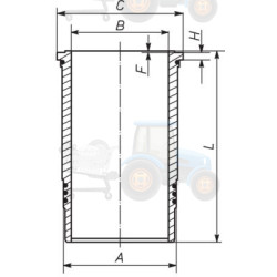 Camasa cilindru MAHLE - 001 WN 21 00