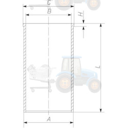 Camasa cilindru MAHLE - 003 WV 09 00