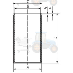 Camasa cilindru MAHLE - 014 WV 06 00