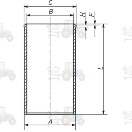 Camasa cilindru MAHLE - 014 WV 06 00