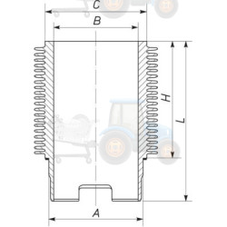 Camasa cilindru MAHLE - 101 WR 02 00