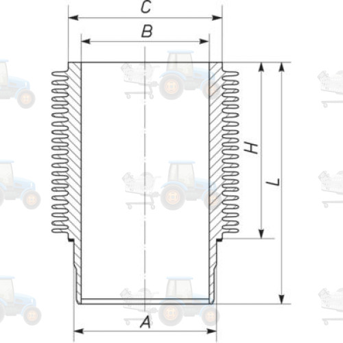 Camasa cilindru MAHLE - 101 WR 09 00