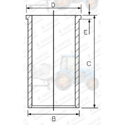 Camasa cilindru GOETZE - 14-021250-00