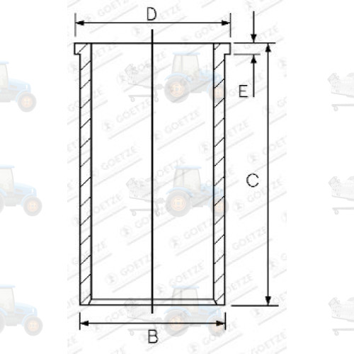 Camasa cilindru GOETZE - 14-021250-00