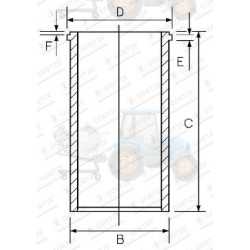 Camasa cilindru GOETZE - 14-040110-00