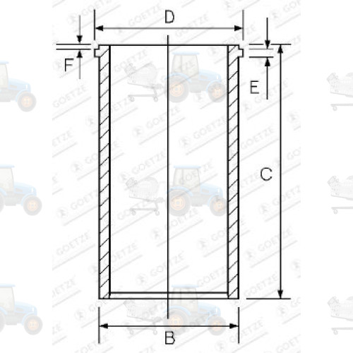 Camasa cilindru GOETZE - 14-040110-00