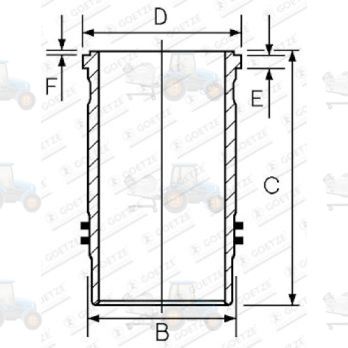 Camasa cilindru GOETZE - 14-450480-00