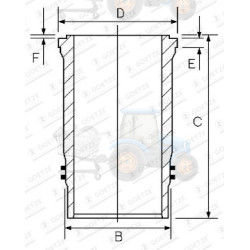 Camasa cilindru GOETZE - 14-450960-00