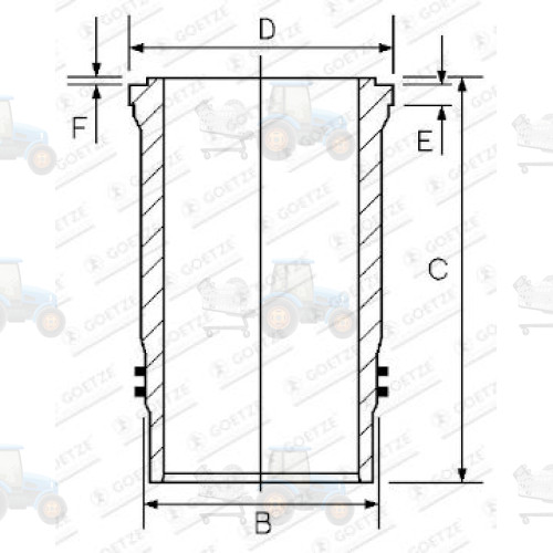 Camasa cilindru GOETZE - 14-450960-00