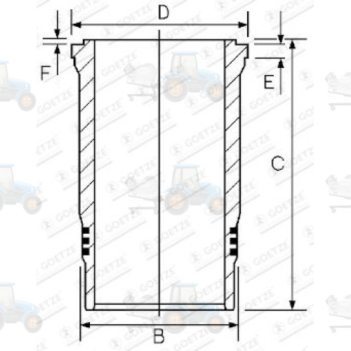 Camasa cilindru GOETZE - 14-480040-00