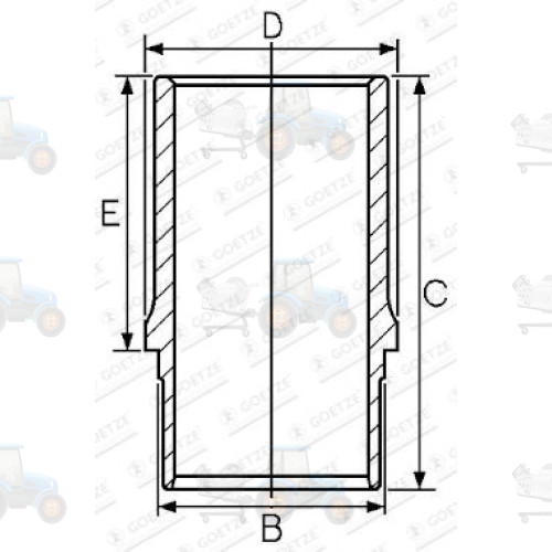 Camasa cilindru GOETZE - 14-633860-00