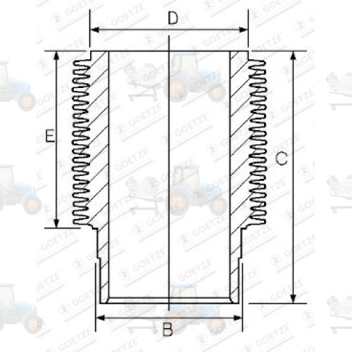 Camasa cilindru GOETZE - 14-900060-00