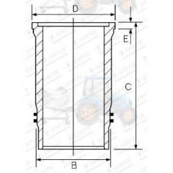 Camasa cilindru GOETZE - 15-370040-00