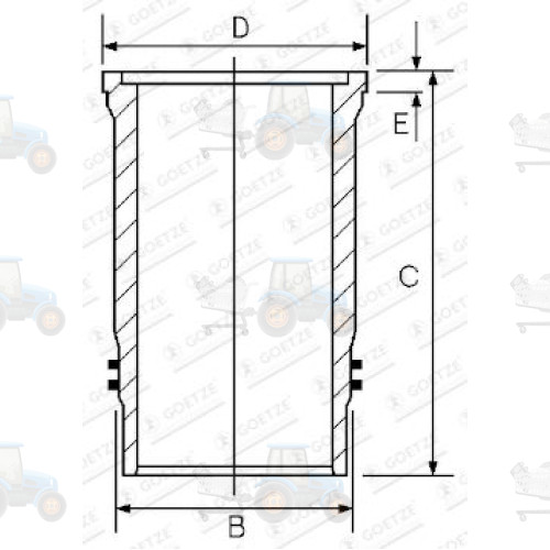 Camasa cilindru GOETZE - 15-370040-00