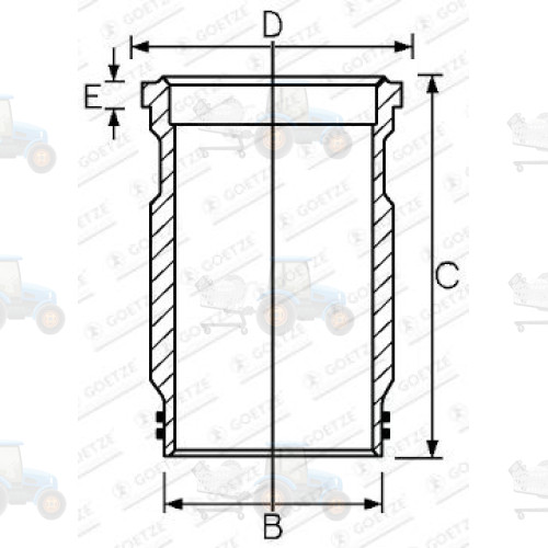 Camasa cilindru GOETZE - 15-457590-00