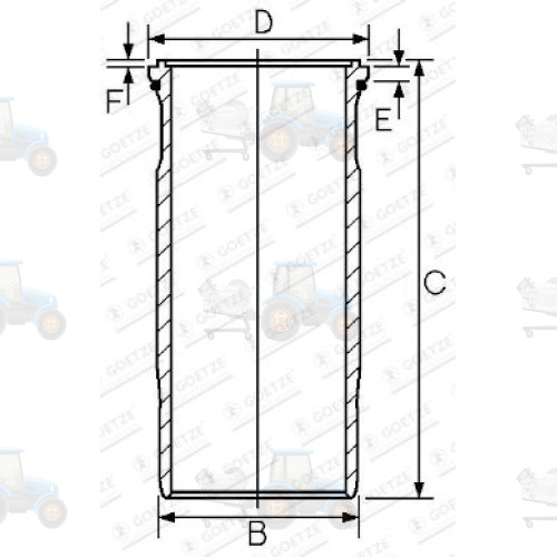 Camasa cilindru GOETZE - 15-458910-00