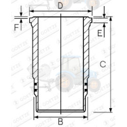 Camasa cilindru GOETZE - 15-480230-00