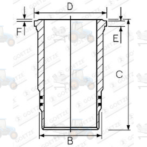 Camasa cilindru GOETZE - 15-480230-00