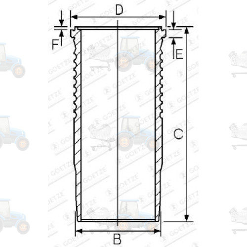 Camasa cilindru GOETZE - 15-677620-00