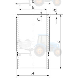 Camasa cilindru MAHLE - 439 LW 00100 001