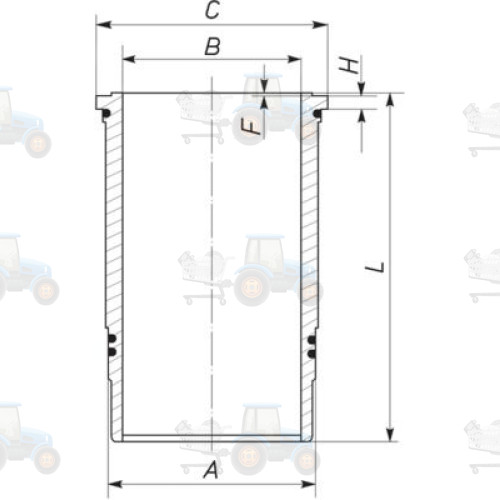 Camasa cilindru MAHLE - 439 LW 00100 001