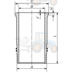 Camasa cilindru MAHLE - 439 WN 04 00