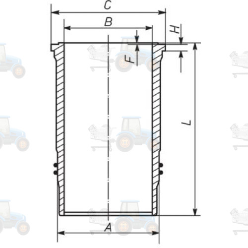 Camasa cilindru MAHLE - 439 WN 04 00