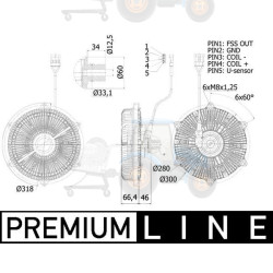 Cupla, ventilator radiator MAHLE - CFC 236 000P