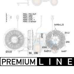 Cupla, ventilator radiator MAHLE - CFC 237 000P