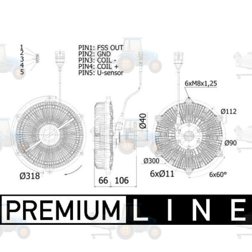 Cupla, ventilator radiator MAHLE - CFC 237 000P