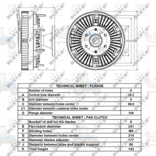 Cupla, ventilator radiator NRF - 49433