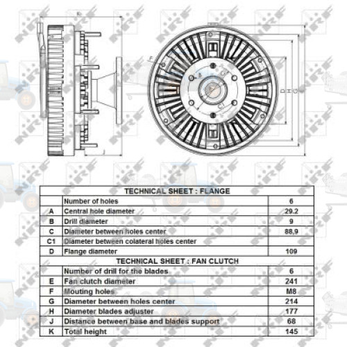 Cupla, ventilator radiator NRF - 49434