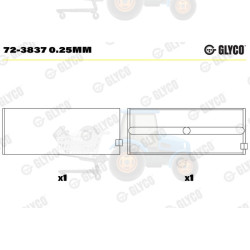 Cuzineti, arbore cotit GLYCO - 72-3837 0.25MM