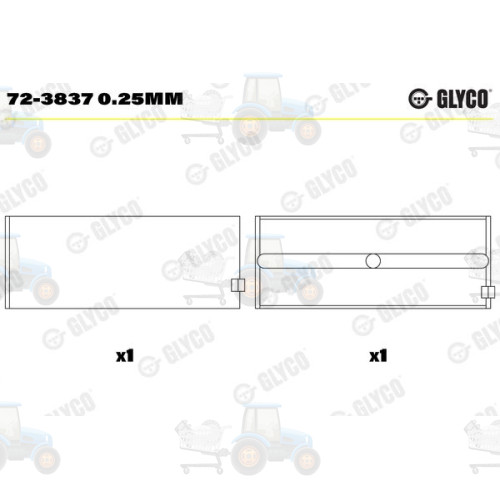 Cuzineti, arbore cotit GLYCO - 72-3837 0.25MM
