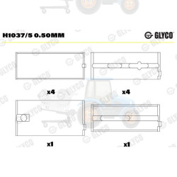 Cuzineti, arbore cotit GLYCO - H1037/5 0.50MM