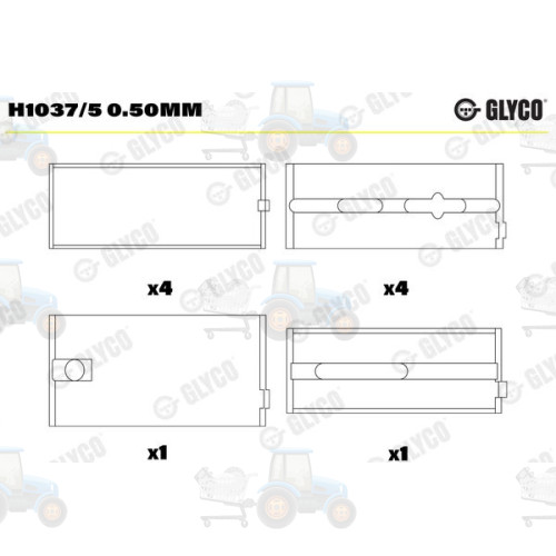 Cuzineti, arbore cotit GLYCO - H1037/5 0.50MM