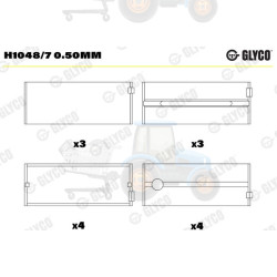 Cuzineti, arbore cotit GLYCO - H1048/7 0.50MM