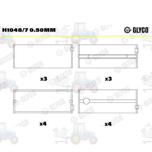 Cuzineti, arbore cotit GLYCO - H1048/7 0.50MM