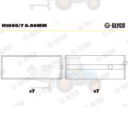 Cuzineti, arbore cotit GLYCO - H1050/7 0.50MM