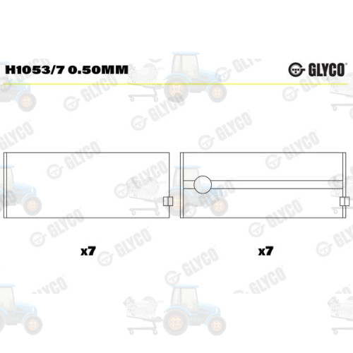 Cuzineti, arbore cotit GLYCO - H1053/7 0.50MM