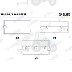 Cuzineti, arbore cotit GLYCO - H1054/7 0.25MM