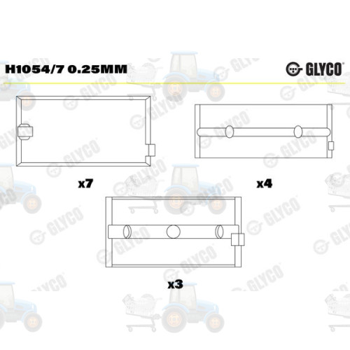 Cuzineti, arbore cotit GLYCO - H1054/7 0.25MM