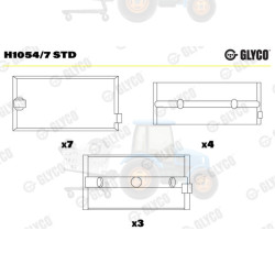 Cuzineti, arbore cotit GLYCO - H1054/7 STD