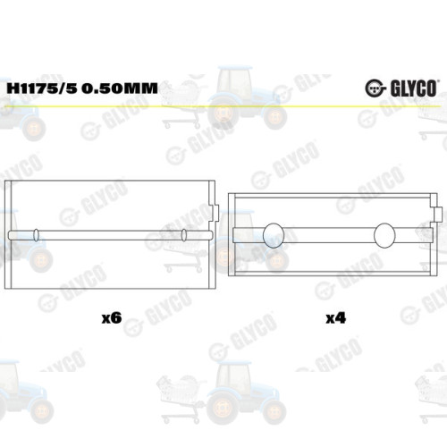 Cuzineti, arbore cotit GLYCO - H1175/5 0.50MM