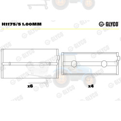 Cuzineti, arbore cotit GLYCO - H1175/5 1.00MM