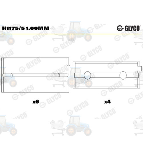 Cuzineti, arbore cotit GLYCO - H1175/5 1.00MM