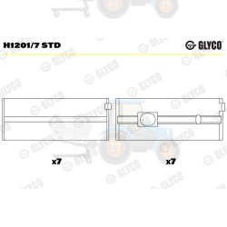 Cuzineti, arbore cotit GLYCO - H1201/7 STD