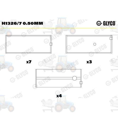 Cuzineti, arbore cotit GLYCO - H1326/7 0.50MM