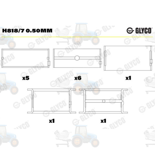 Cuzineti, arbore cotit GLYCO - H818/7 0.50MM